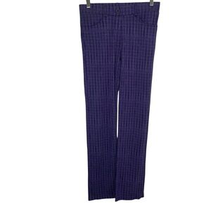 Betabrand Womens Small Petite Purple/Blue Printed Casual Comfy Legging Pants